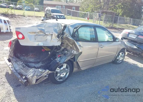 2005 Toyota Corolla Le z USA, uszkodzony, nr VIN 2T1BR30E75C456912